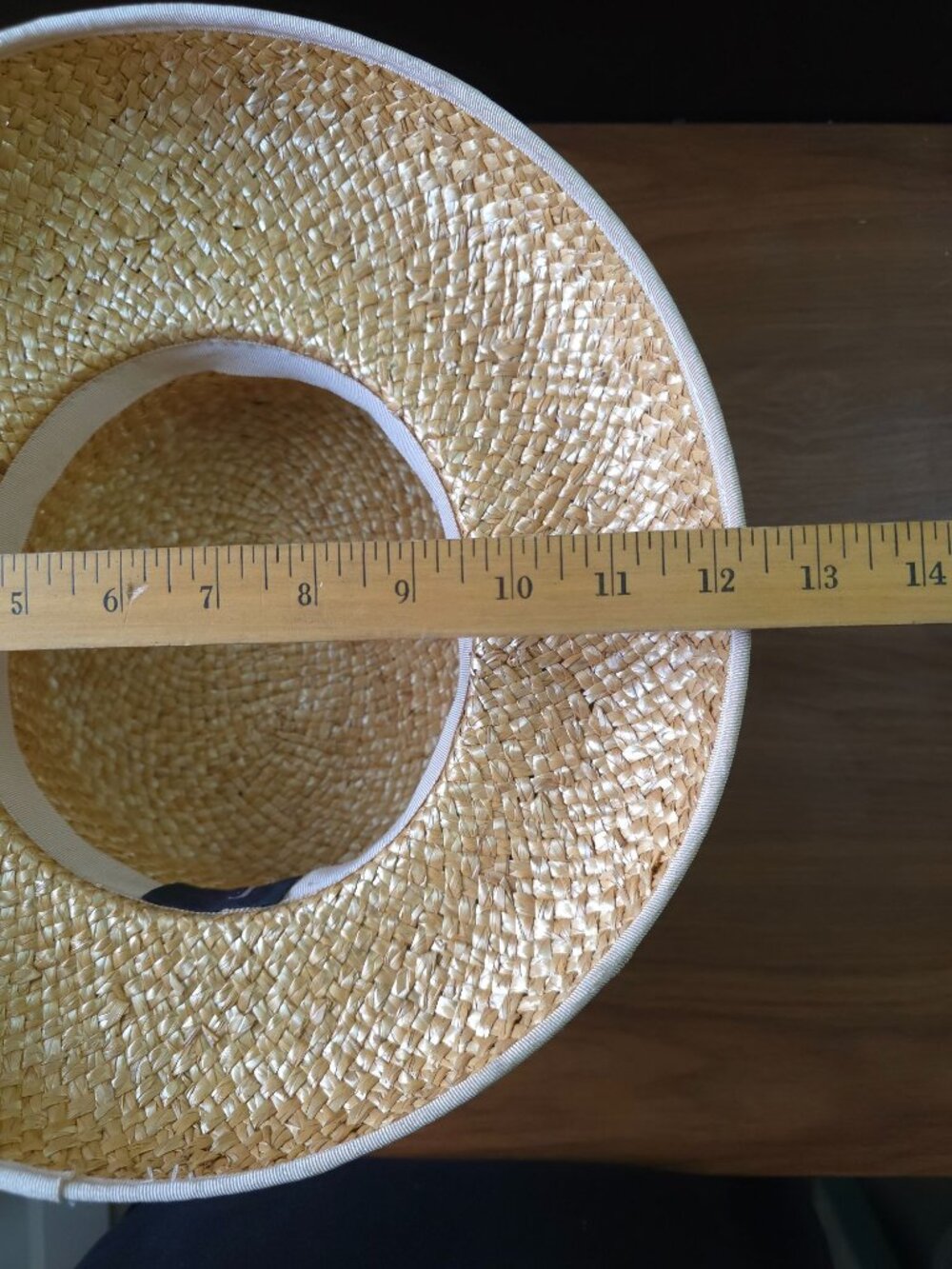Vtg Lily J x Eric Javits Kettle Brim Straw Hat w/ Yellow Floral Accent  7-1/8 - Picture 10 of 10